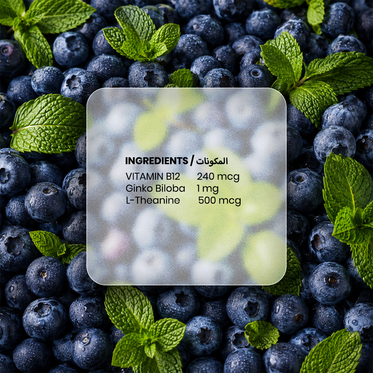 BOOST - B12 / Berry Mint Pods Ingredients 
